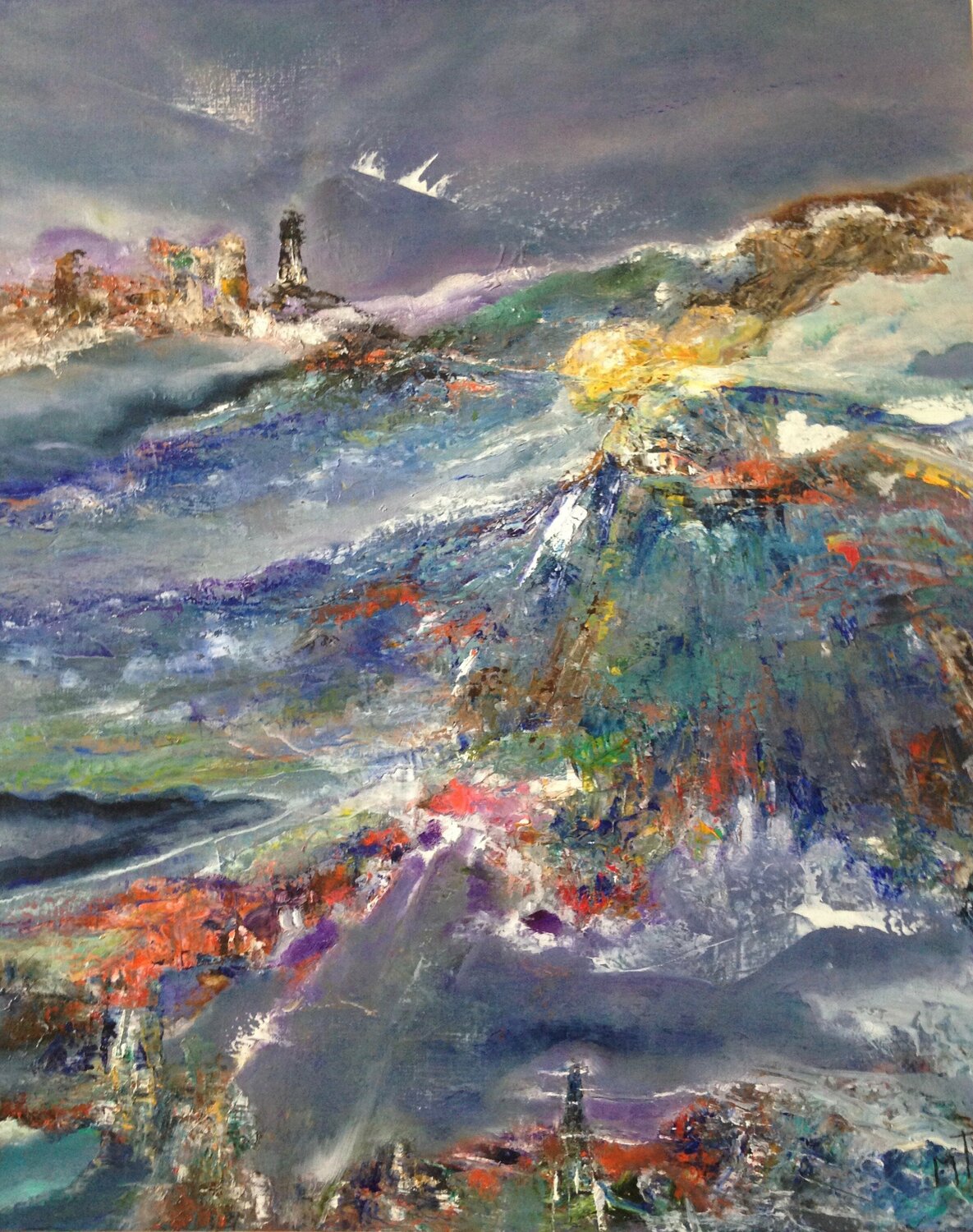 De feu et de glace Marie T. Roche Original painting for sale