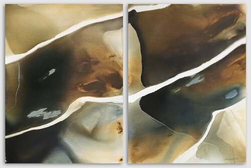 Earth's Song (diptych) by Dinah Wakefield, Painting for Sale on Select