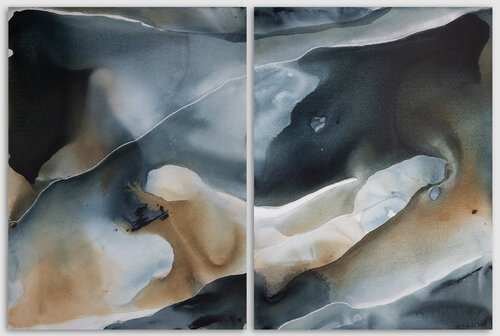 Cloud Burst (diptych) by Dinah Wakefield, Painting for Sale on Select