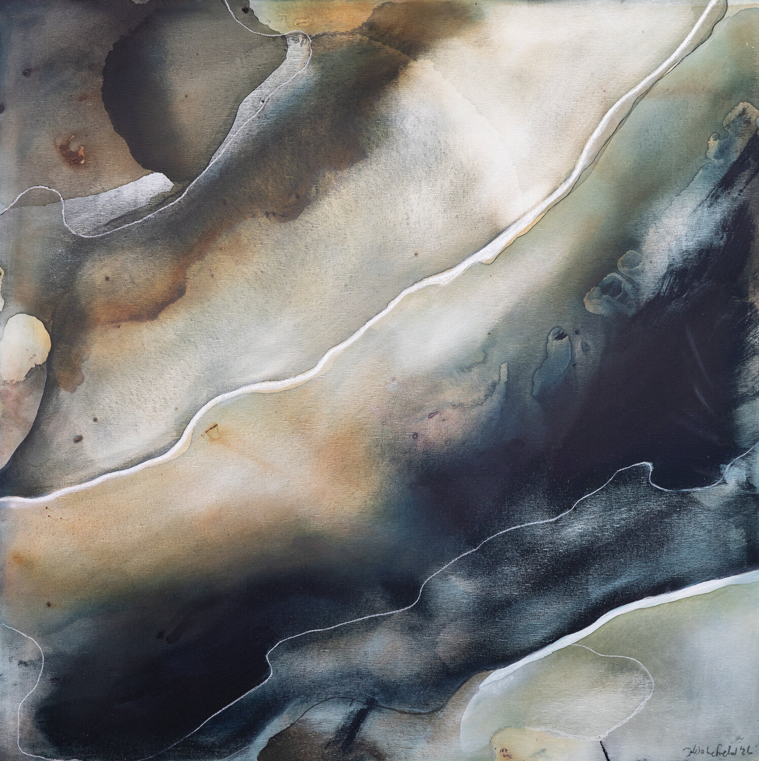 Chesil Beach Dinah Wakefield Original painting for sale
