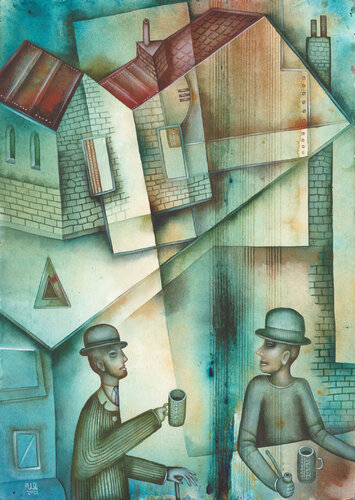 Two Comrades by Eugene Ivanov, Painting for Sale on Select