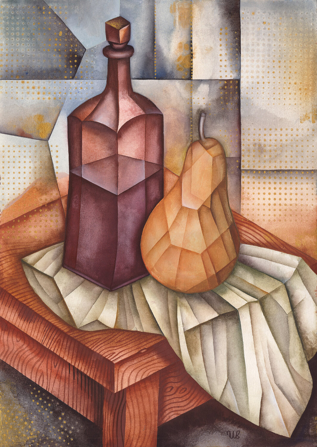 Still Life with a Faceted Flask Eugene Ivanov Original painting for sale