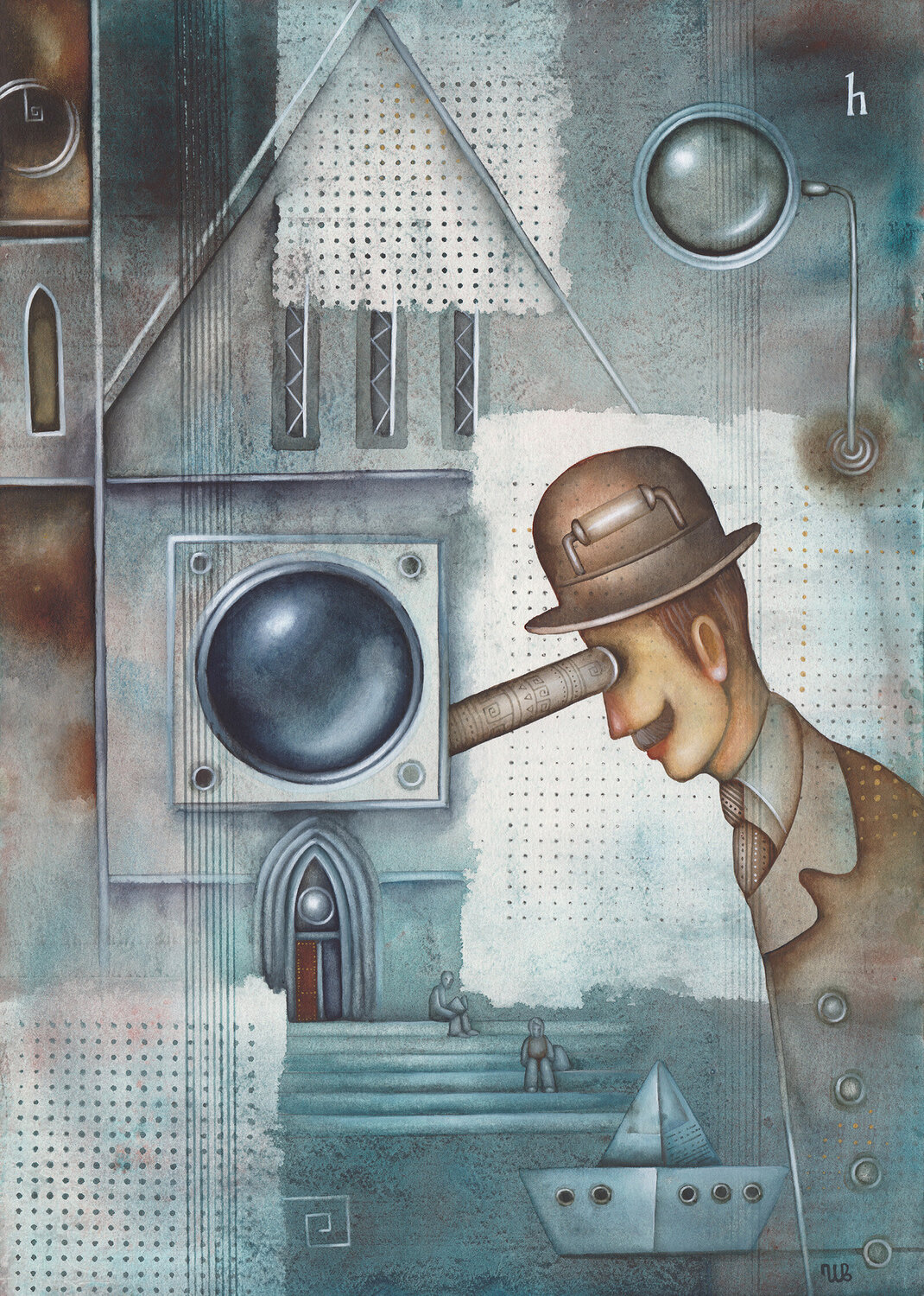 The Land of Paper Ships Eugene Ivanov Original painting for sale