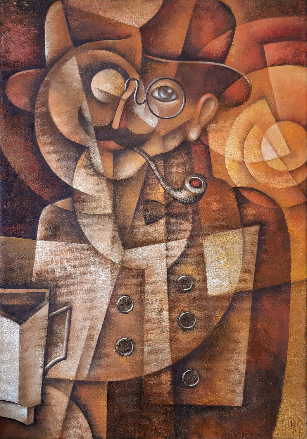 Man with a Newspaper Eugene Ivanov Original painting for sale