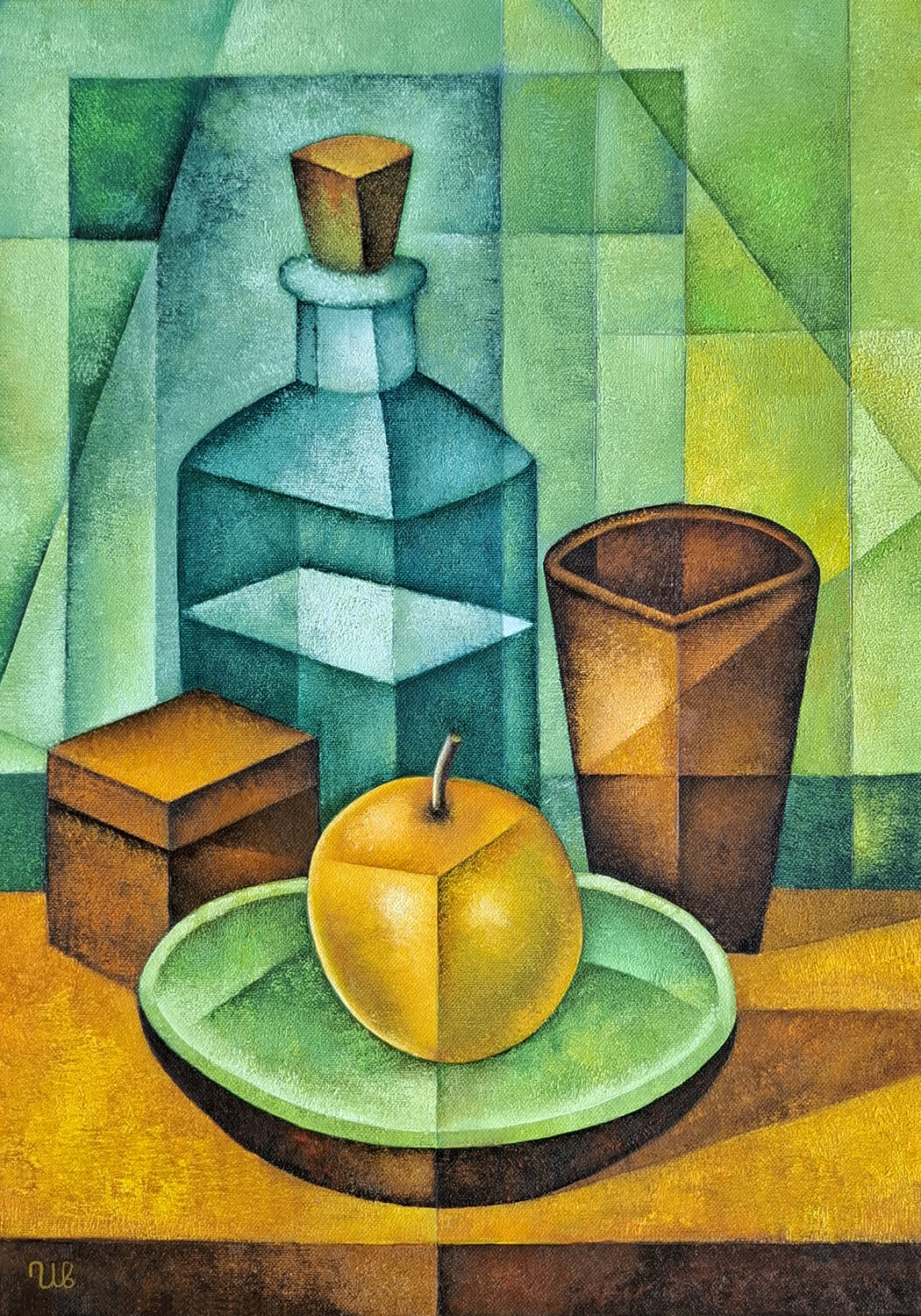 Green Still Life Eugene Ivanov Original painting for sale