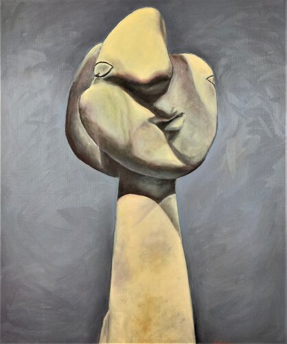 Tête de femme au chignon de Picasso by Albina Urbanek, Painting for Sale on Select