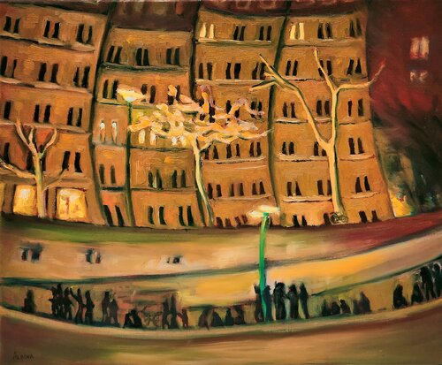 Excursion en Bateau Mouche by Albina Urbanek, Painting for Sale on Select