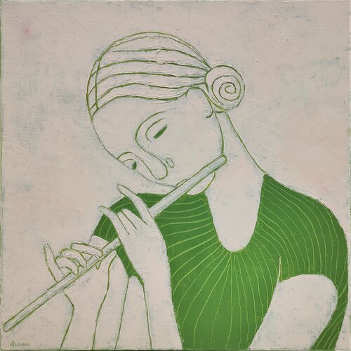 Flûte magique by Albina Urbanek, Painting for Sale on Select