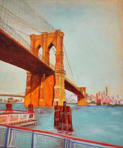 Brooklyn Bridge by Albina Urbanek, Painting for Sale on Select