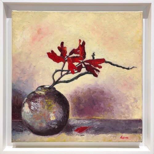 Feuilles d'automne - Ikebana by Albina Urbanek, Painting for Sale on Select