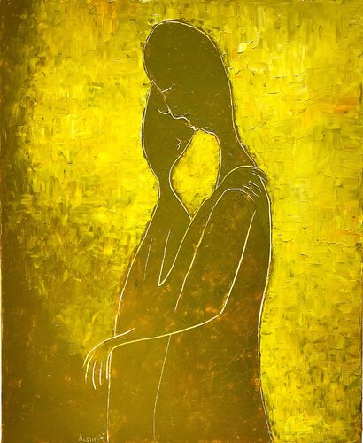 She and him by Albina Urbanek, Painting for Sale on Select