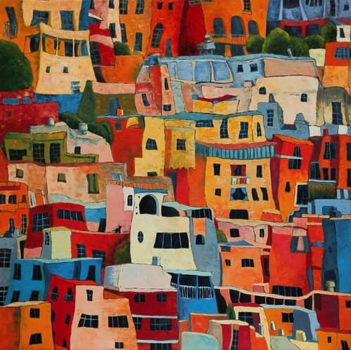 Là où vit l'arc-en-ciel by Albina Urbanek, Painting for Sale on Select