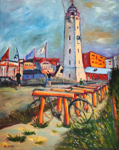 Evening colors (Noordwijk, Pays-Bas) by Albina Urbanek, Painting for Sale on Select
