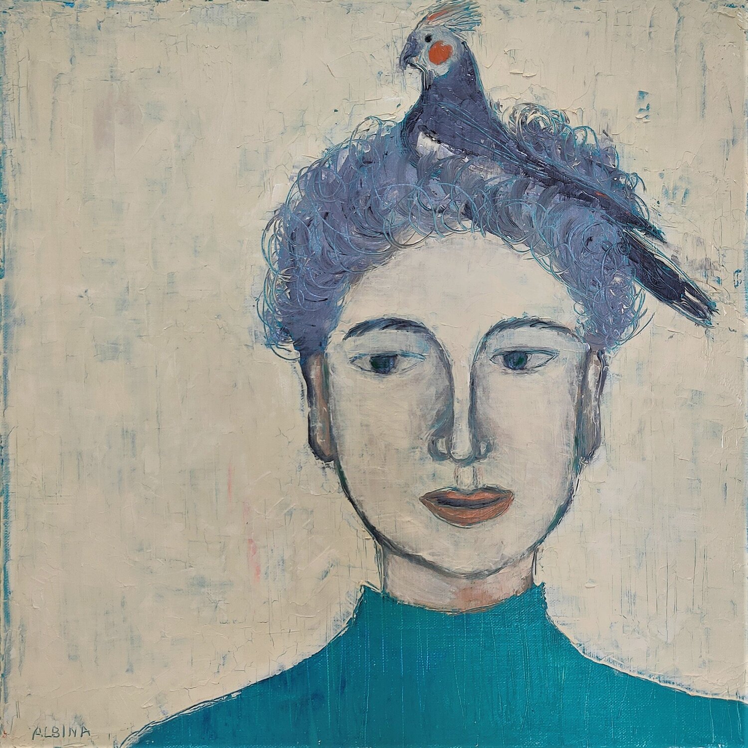 Comme dans un nid Albina Urbanek Original painting for sale
