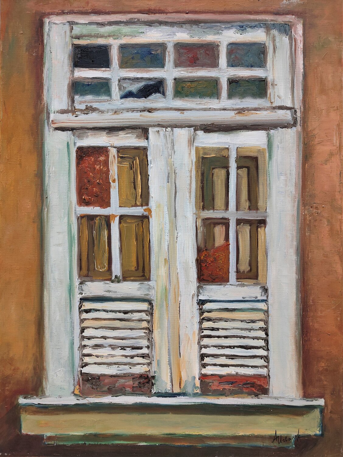 Brazilian window Albina Urbanek Original painting for sale
