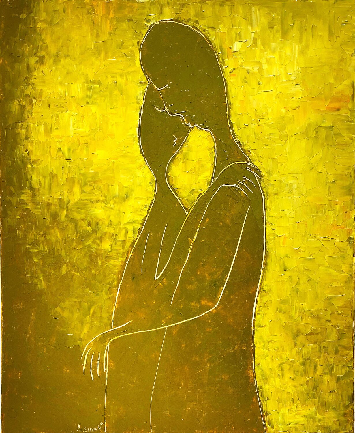 She and him Albina Urbanek Original painting for sale