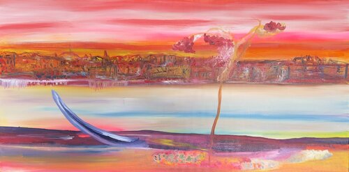 Entre ciel et rêve by Muriel Deumié, Painting for Sale on Select