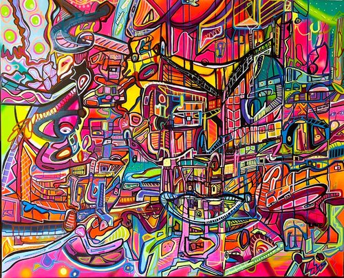 Psycho Loop by Muriel Deumié, Painting for Sale on Select