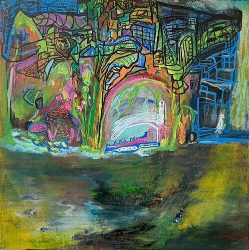 Théâtre en Plein Air by Muriel Deumié, Painting for Sale on Select