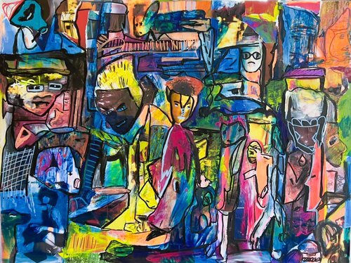 Je vous ai vu et entendu by Muriel Deumié, Painting for Sale on Select