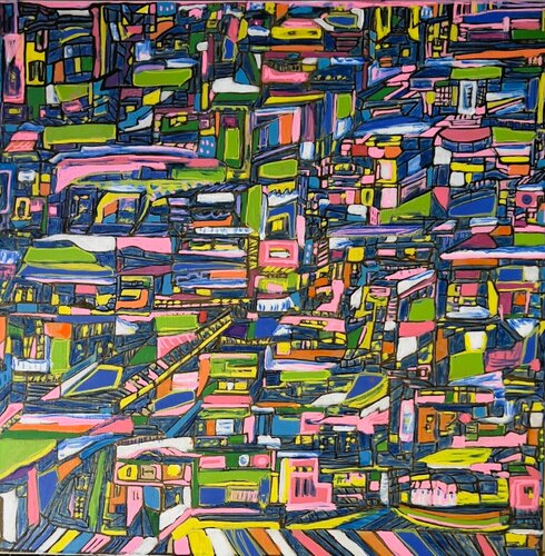 Cadence urbaine by Muriel Deumié, Drawing for Sale on Select