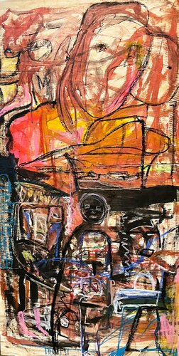 Récréation agitée by Muriel Deumié, Painting for Sale on Select