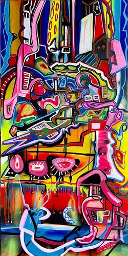 Color Me Crazy by Muriel Deumié, Painting for Sale on Select