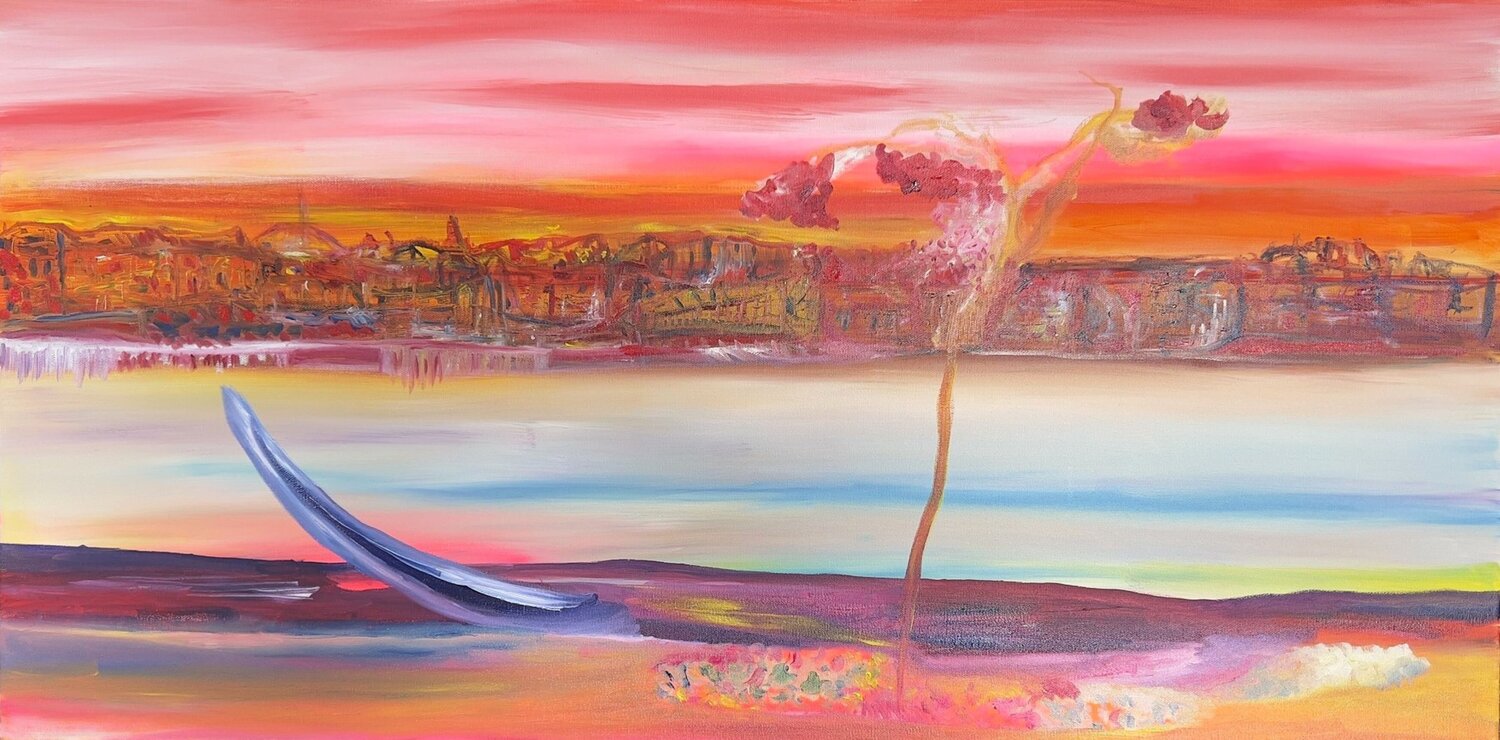 Entre ciel et rêve Muriel Deumié Original painting for sale