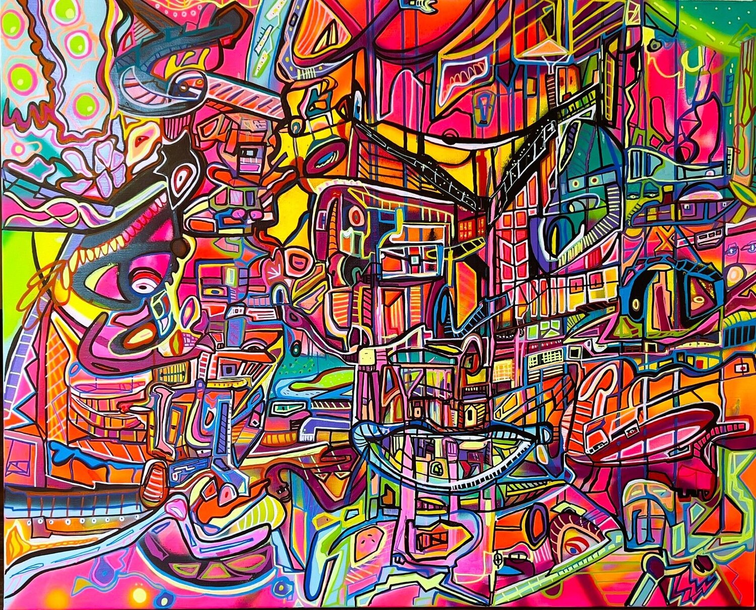 Psycho Loop Muriel Deumié Original painting for sale