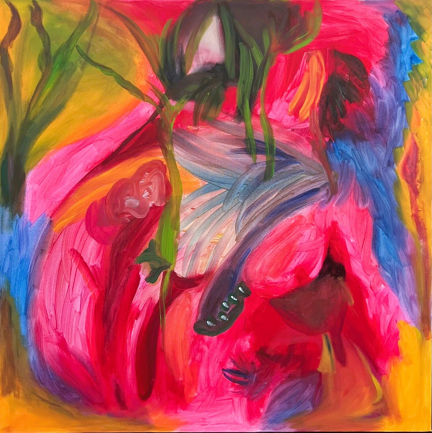 Floraison Suspendue Muriel Deumié Original painting for sale