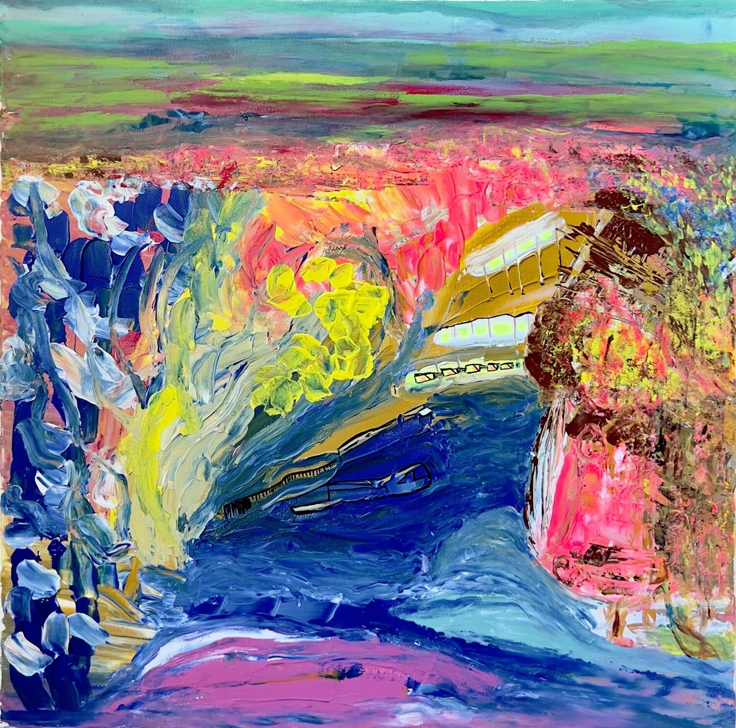 Le jour où tout bascula Muriel Deumié Original painting for sale