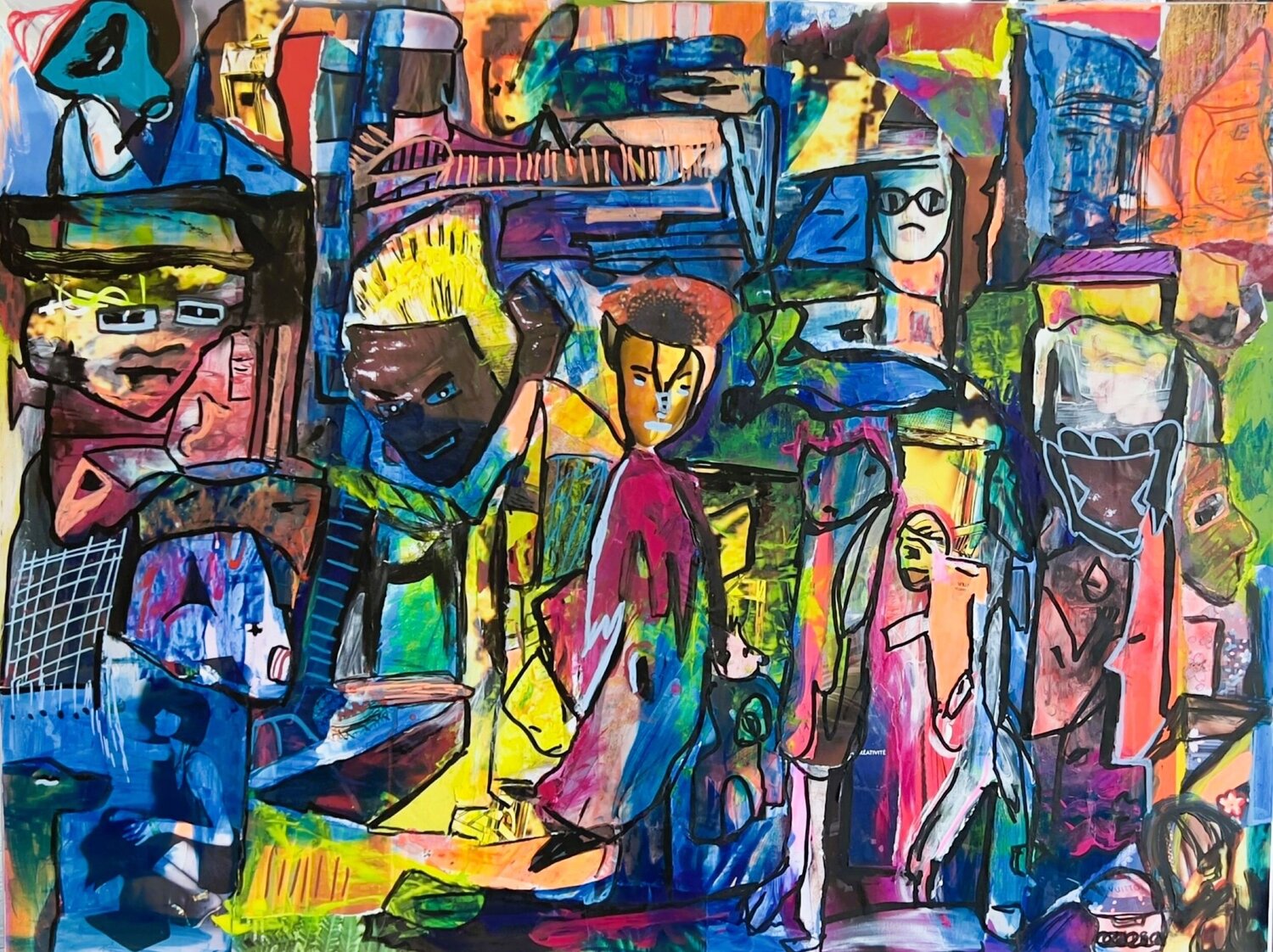 Je vous ai vu et entendu Muriel Deumié Original painting for sale