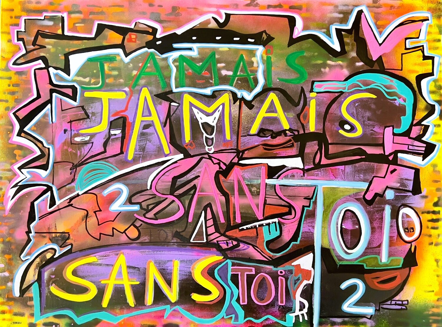 Jamais 2 sans toi ! Muriel Deumié Original painting for sale