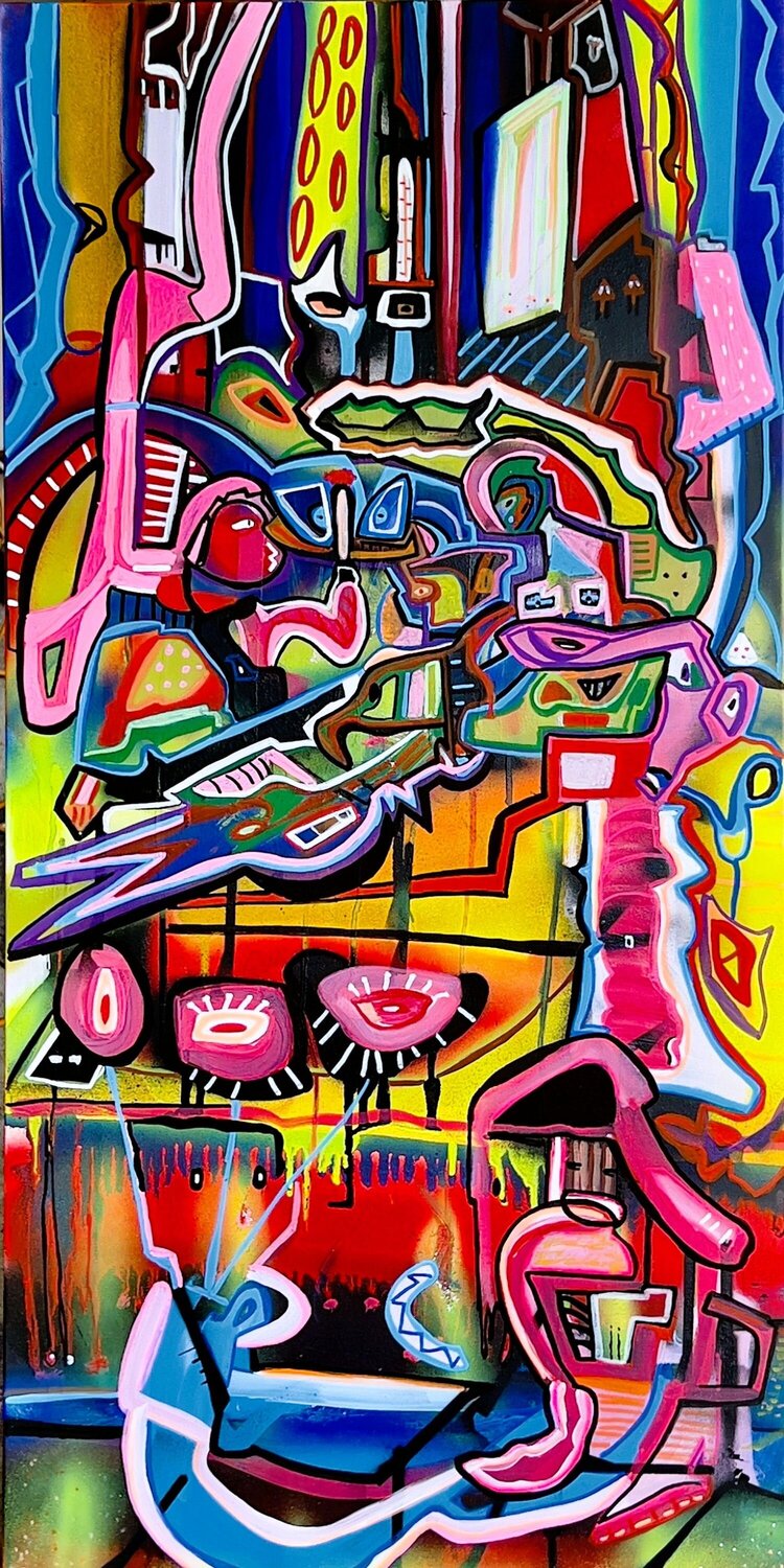 Color Me Crazy Muriel Deumié Original painting for sale