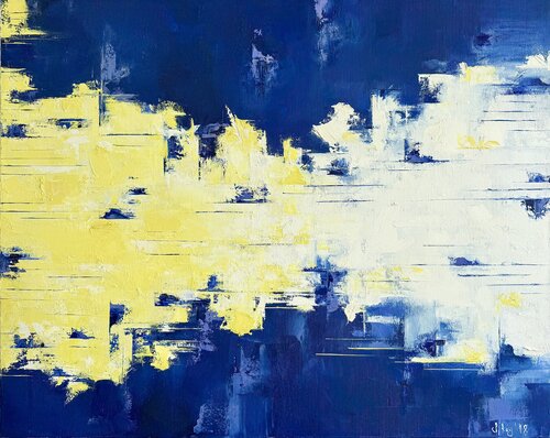 Lake reflections by Sabine Kay, Painting for Sale on Select