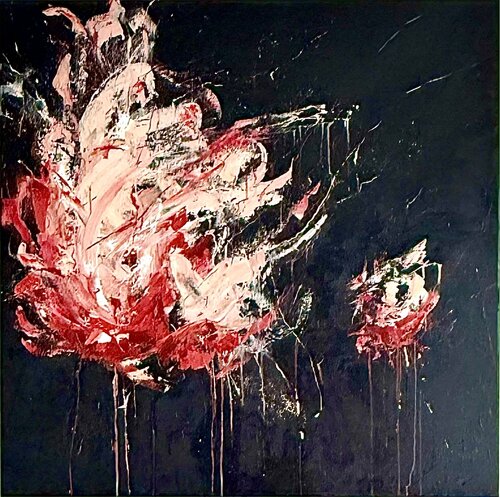 Red Whisper by Sabine Kay, Painting for Sale on Select
