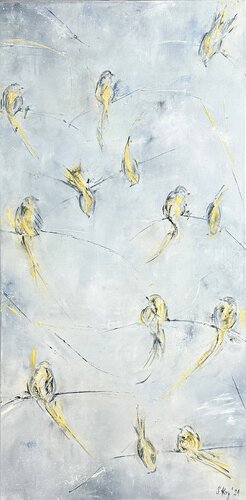 Birds III by Sabine Kay, Painting for Sale on Select