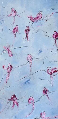 Birds V by Sabine Kay, Painting for Sale on Select
