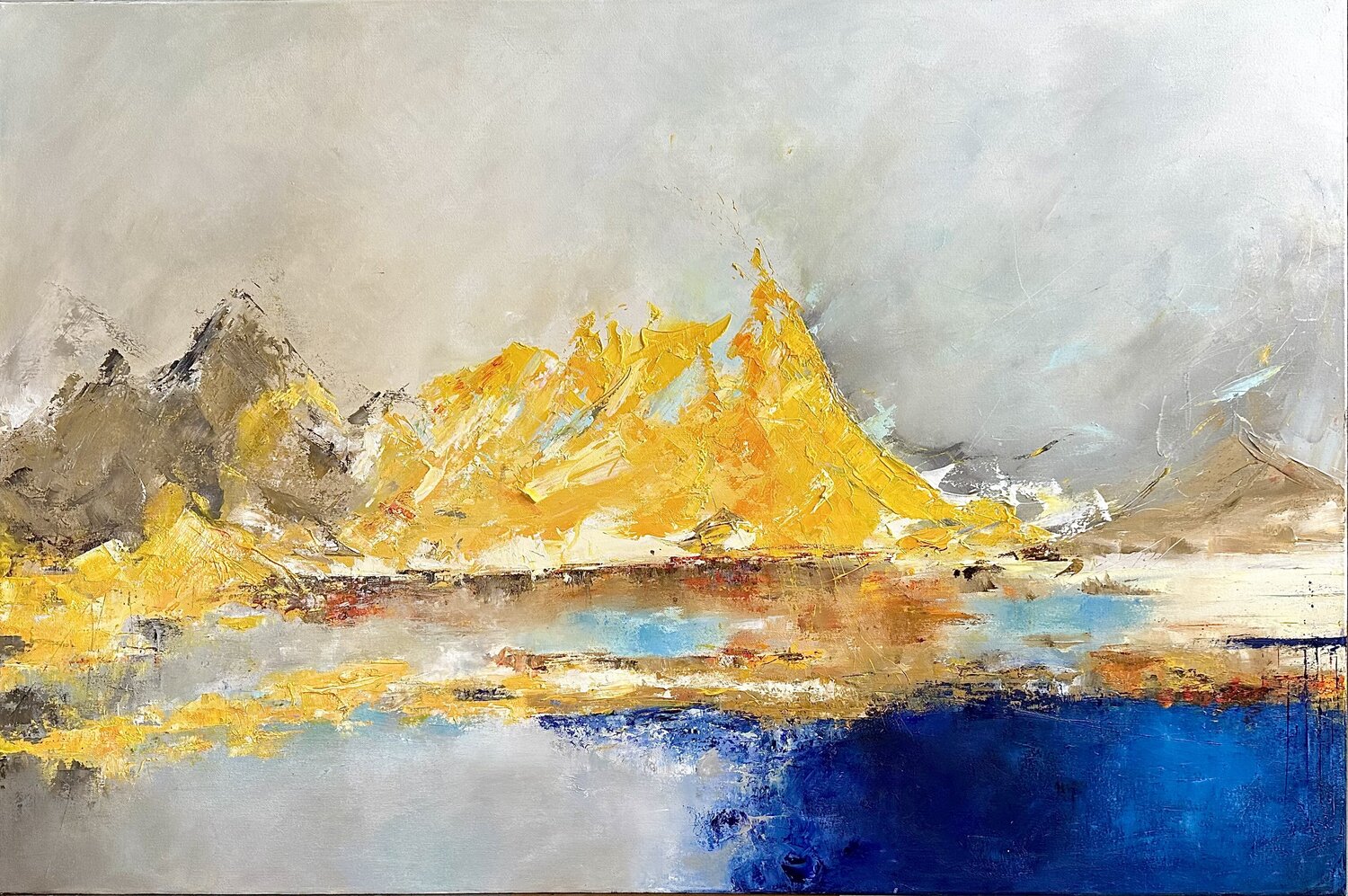 Golden Mountains Sabine Kay Original painting for sale