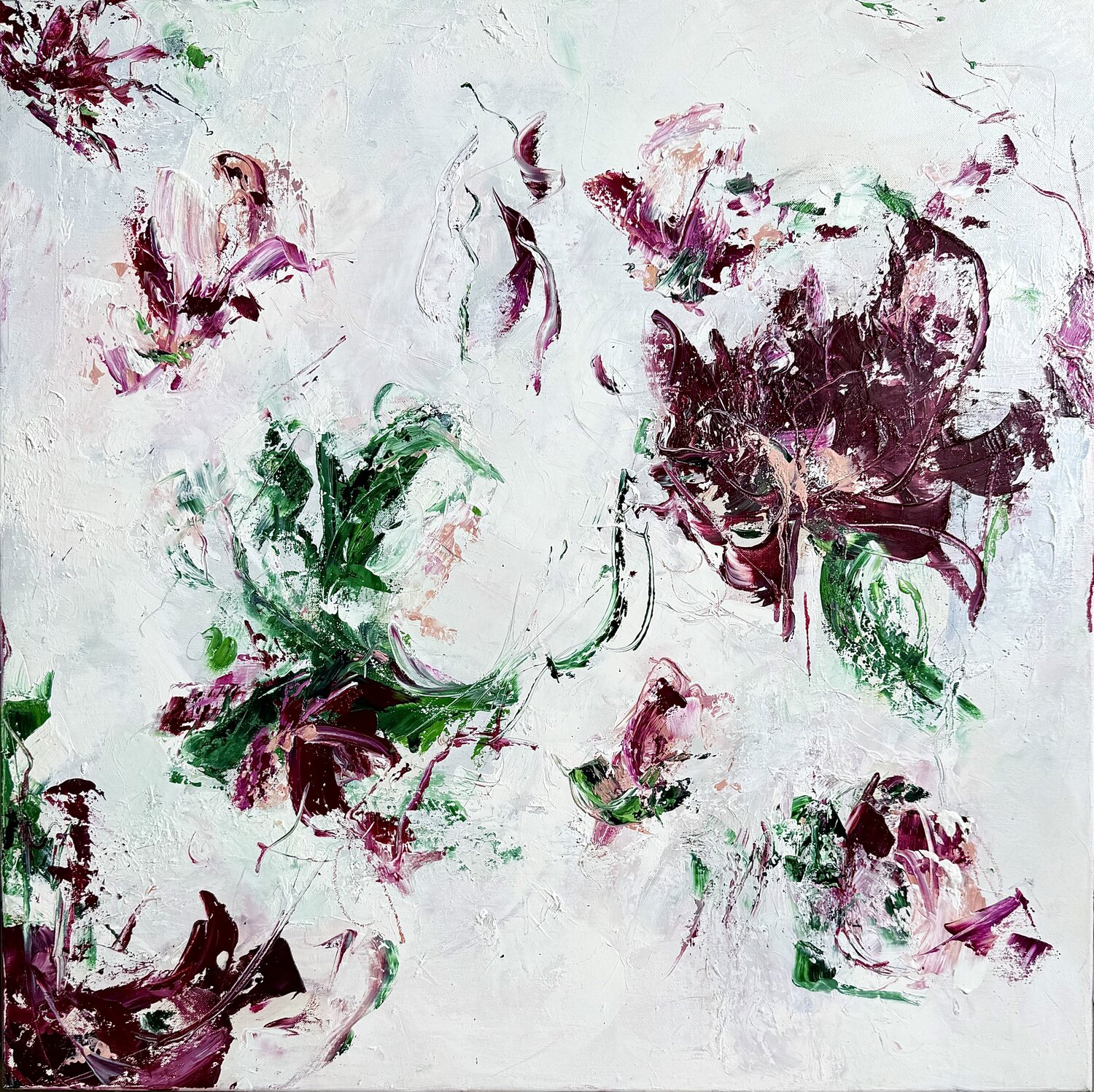 Floral explosion Sabine Kay Original painting for sale
