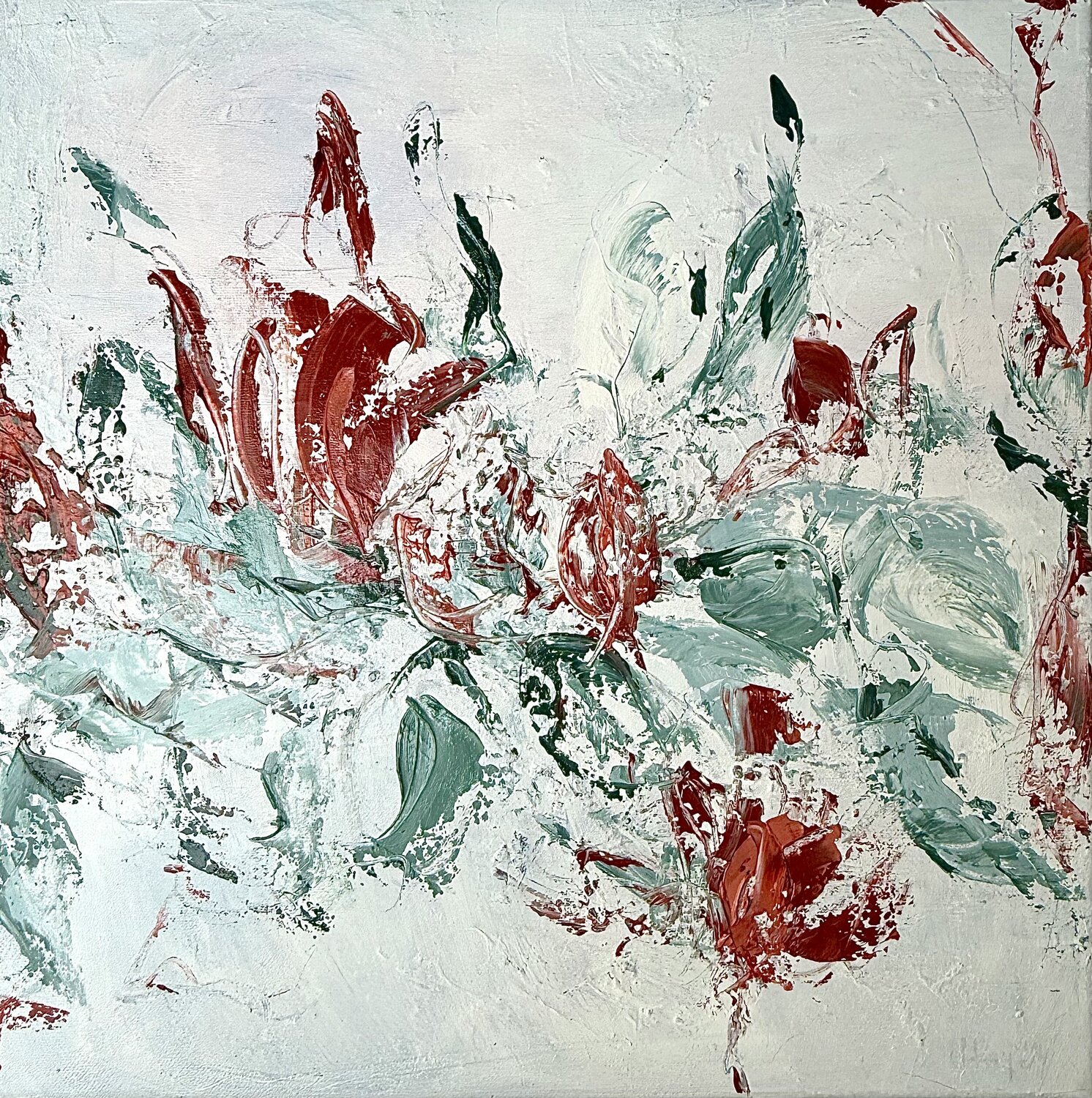 Floral patch Sabine Kay Original painting for sale