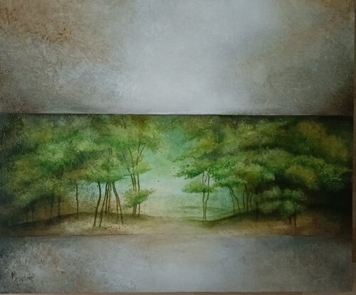 Fenêtre by Monica Cattaneo, Painting for Sale on Select