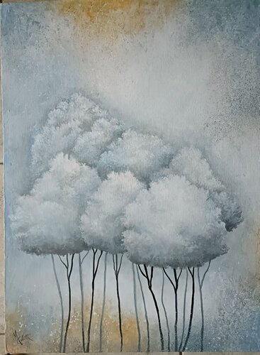 LUMIÈRES D 'HIVER by Monica Cattaneo, Painting for Sale on Select