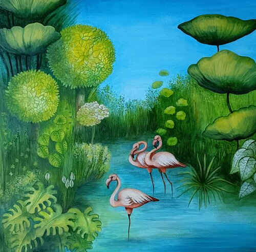 Tropics by Monica Cattaneo, Painting for Sale on Select
