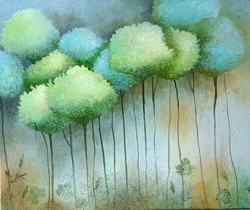 JOUR DE PRINTEMPS by Monica Cattaneo, Painting for Sale on Select