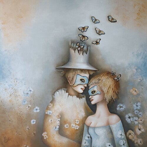 Un monde d' amour by Monica Cattaneo, Painting for Sale on Select