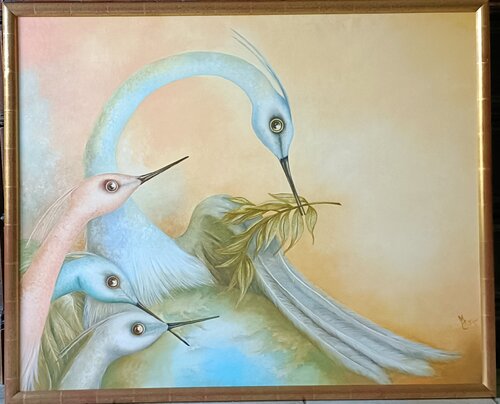 Un monde de paix by Monica Cattaneo, Painting for Sale on Select
