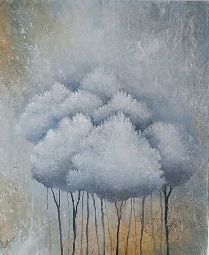 Au fil des saisons by Monica Cattaneo, Painting for Sale on Select