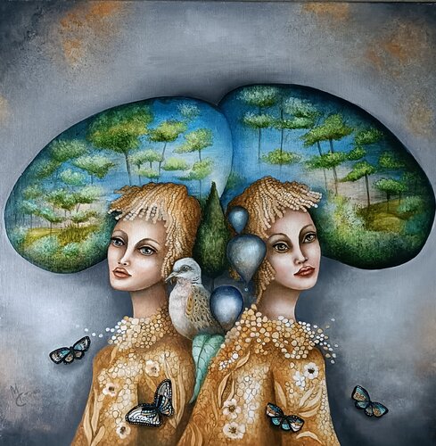 AFFINITÉS by Monica Cattaneo, Painting for Sale on Select