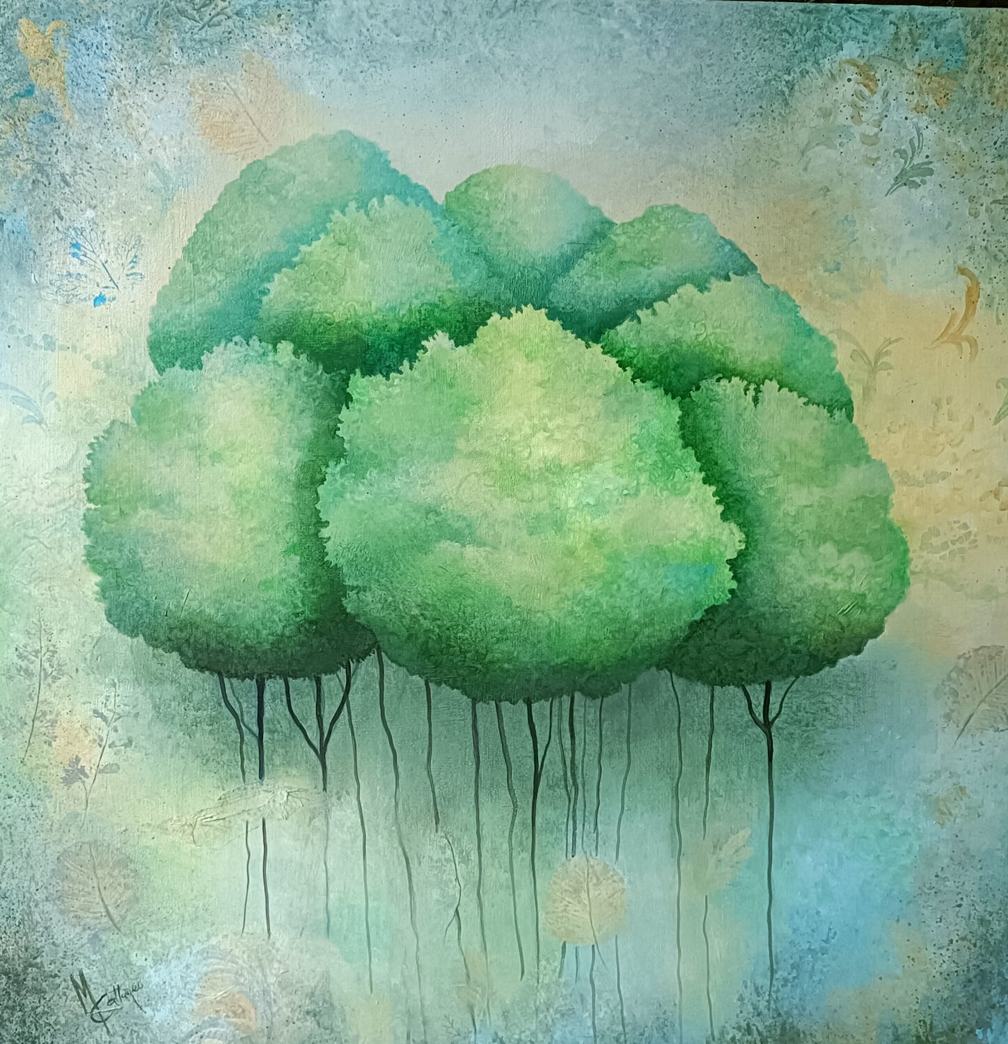 Après midi d' été Monica Cattaneo Original painting for sale